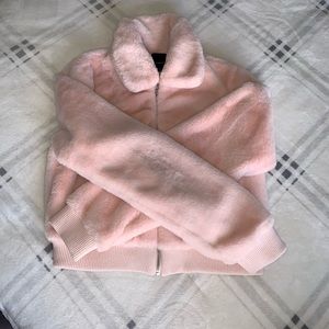 Forever21 pink furry coat